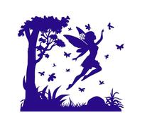 Fairy Tale Silhouette Vinyl Art Sticker 54.6x60.1cm Wall beautification DarkBlue