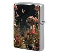 Fairy Tale Style Mushrooms Metal Lighter Case Cover Lighter Sleeve