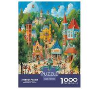 Fairy-tale Town | Amusement Park Jigsaw Puzzle 1000 Pieces, Fun & Challenging Educational Game, Engaging Toy for Adults & Children, Exquisite Home Art Decor | Gift 70x50cm/1000pcs