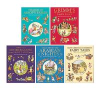 Fairy Tale Treasuries Series by Val Biro 5 Books Collection (Treasury of Aesop's Fables, Grimm's Fairy Tales, Charles Perrault's Mother Goose Fairy Tales, Tales from the Arabian Nights & 1 More)