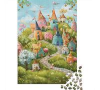 Fairy Tale Village 1000 Piece Jigsaw Puzzle Paper for Adults Fantasy Scenery Jigsaw Puzzle Home Decor 70x50cm/1000pcs