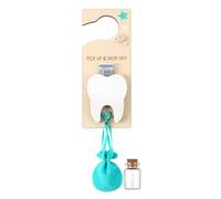 Fairy Tooth Bag, Wooden and Flannel Stand with Silver Slot Pillow, Gift Box with Colouring Book For, Promotes Good Habits in Girls Boys, Size 3.9 x 9