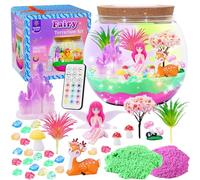 Fairy Toys for Girls Ages 5 6 7 8 9 10 11 12 - Unicorn Terrarium Kit for Girls with LED Lights & Remote - DIY Craft Kits, Creative Birthday, Kids Art Activities