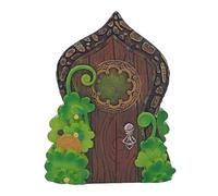 Fairy Tree Door - 4.7 Inch Resin Gnome Entryway, Colorful Miniature Garden Decor, Sturdy Stump Mount Ornament | Enchanting Outdoor Accent, Whimsical Fairy House Accessory For Landscaping Use