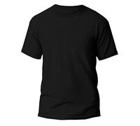 FAIRY TRENDZ® Boys Girls Short Sleeve Cotton T-Shirt, Children Round Neck Basic Shirt Lightweight PE School Active Tees Tops (Black, 5-6 Years)