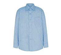 FAIRY TRENDZ Boys School Uniform Long Sleeve Button Down Shirt Kids Short Sleeve School Shirt (Boys Long Sleeve Sky Blue 13.5 Collar)