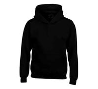 Fairy Trendz® Kids Unisex Plain Fleece Pullover Hoodie - Boys Girls Hooded Top Sweatshirt With Kangaroo Pocket (Black, 13 Years)