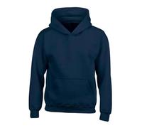 Fairy Trendz® Kids Unisex Plain Fleece Pullover Hoodie - Boys Girls Hooded Top Sweatshirt With Kangaroo Pocket (Navy, 13 Years)