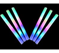 FAIRY TRENDZ LD Foam Glow Sticks Valentine's Day Party Favors Supplies 3 Flashing Modes Glow in The Dark Light up Foam Sticks for Party Wedding and Concert