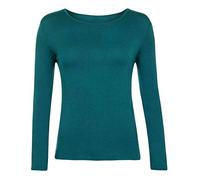 FAIRY TRENDZ LTD Ladies Long Sleeve T-Shirt Top Womens Round Scoop Neck Plain Top Tees Size UK 8-26 (Teal UK 8-10)