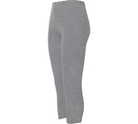 FAIRY TRENDZ LTD Ladies Plus Size Leggings 3/4 Butterfly Sequin Stretch Stud Cuffs Cropped Leggings (Grey UK 24-26)