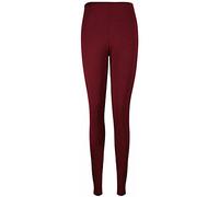 FAIRY TRENDZ LTD Ladies Stretch Long Leggings Womens Plus Size Full Length Plain Leggings Pants UK 8-26 (Burgundy L-X Large UK 16-18)