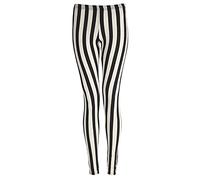 FAIRY TRENDZ LTD Ladies Stretch Long Leggings Womens Plus Size Full Length Plain Leggings Pants UK 8-26 (Vertical Stripe Medium-Large UK 12-14)