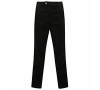 FAIRY TRENDZ LTD Mens Standard Comfort Stretch Corduroy Pant Adults Office Belt Pocket Trouser (Black W30/29L)