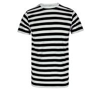 FAIRY TRENDZ LTD Mens Womens Red and White Stripe T-Shirt Hat Glasses Socks Set Kids 3 Piece Set Book Week Fancy Dress Party Set (Black/White Stripe Tshirt Medium)