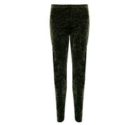 FAIRY TRENDZ LTD Womens Crushed Velour Velvet Leggings Ladies Full Length Elasticated Stretch Trouser Bottoms (Green UK 12-14)