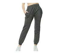 FAIRY TRENDZ LTD Womens Fleece Joggers Oversized Casual Sweatpants Ladies Cuffed Jogging Bottoms Warm Lounge Pants (Charcoal, XX-Large)