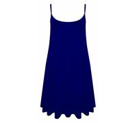 FAIRY TRENDZ LTD Womens Ladies Plus Size Plain Printed Strappy Sleeveless Cami Swing Dress 8-26(Navy UK 20-22)
