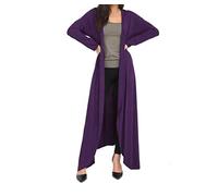 FAIRY TRENDZ LTD Womens Long Length Floaty Maxi Cardigan Ladies Long Sleeve Open Long Cardigan UK 8-26 Purple