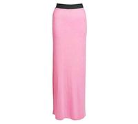 FAIRY TRENDZ LTD Womens Plain Long Elasticated Gypsy Skirt Ladies Fancy Printed Jersey Maxi Skirt (Baby Pink UK 20-22)