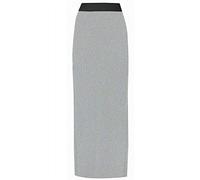 FAIRY TRENDZ LTD Womens Plain Long Elasticated Gypsy Skirt Ladies Fancy Printed Jersey Maxi Skirt (Silver Grey UK 24-26)