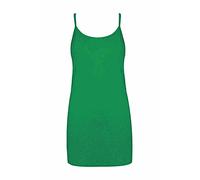 FAIRY TRENDZ LTD Womens Plain Sleeveless Ladies Stretch Round Scoop Neckline Long Strappy T-Shirt Camisole Vest Tank Top UK 8-26 (Jade Green UK 20-22)