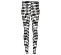 FAIRY TRENDZ LTD Womens Plus Printed Stretch Elasticated Leggings Ladies Full Length Leggings Trouser(Dogtooth UK 16-18)