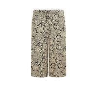 FAIRY TRENDZ LTD Womens Plus Size Floral Spot Paisley Print Ladies Stretch Elasticated Waist Wide Leg Culottes Shorts Stone Paisley UK 16-18
