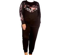 FAIRY TRENDZ LTD Womens Plus Size Ladies Leopard Print Two Piece Set Lounge Wear Tracksuit