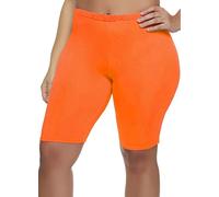 FAIRY TRENDZ LTD Womens Slip Shorts Cycling Shorts Comfortable Short Pants Ultra Soft Seamless Long Briefs for Under Dresses Leggings and Yoga Sports Neon Orange