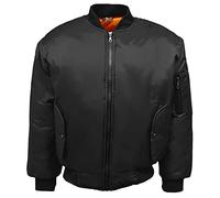 FAIRY TRENDZ Mens Coat Casual Warm Thicken Winter Bomber Jacket Adults Long Sleeve with Arm and Side Pockets (Black 2X-Large)