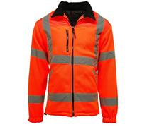 FAIRY TRENDZ Mens Hi Visibility Fully Lined Work Wear Fleece Jacket Adults High Vis Zip Up Pocket Coat
