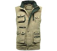 FAIRY TRENDZ Mens Padded Casual Multi Pocket Zipper Bodywarmer Adults Outdoor Sleeveless Waistcoat Gilet Vest
