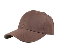 FAIRY TRENDZ Mens Plain Adjustable Baseball Cap Boys Multicolor Soft Fitted Baseball Printing Cap Brown