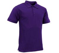 FAIRY TRENDZ Mens Short Sleeve Collared Neck 3 Button Shirts Adults Casual Wear Plain Banded Cuff Shirt Top Purple