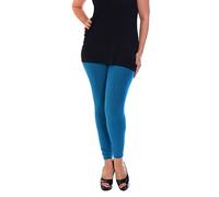 FAIRY TRENDZ Plus Size Leggings Ladies Full Length Plain Printed Stretchy Leggigns UK 12-30 Teal