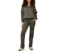 FAIRY TRENDZ Womens Fleece Loungewear Bomber Zipper Jacket Tracksuit Ladies Long Sleeve 2piece Lightweight Tops And Trouser Set