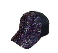 FAIRY TRENDZ Womens Rhinestone Sequins Summer Wear Cap Ladies Sparkly Studded Snapback Adjustable Hat