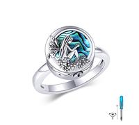 Fairy Urn Ring for Ashes Sterling Silver Elf Ash Ring Memorial Cremation Keepsakes Jewellery Gift for Women Girls