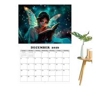 Fairy Wall Calendar 2026, Enchanting Fairies Wall Calendar Decor, Artistic Daily Planner Home Fantasy Art for Apartment Kitchen Dorm Living Room Bedroom Offices