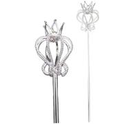Fairy Wand, 20 Inch Rhinestone Crown Princess Wands for Little Girls Halloween Party Photography Prop, Halloween Decorations