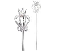 Fairy Wand, 20 Inch Rhinestone Crown Princess Wands for Little Girls Halloween Party Photography Prop, Toys