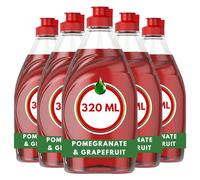 Fáiry Washing Up Liquid 320ml - Powerful Clean & Fresh Dishwashing Liquid for Sparkling Clean Dishes | Grease-Cutting, Clean & Fresh Fast-Rinsing Formula (5 Packs, Pomegranate & Grapefruit)