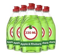 Fáiry Washing Up Liquid 320ml - Powerful Clean & Fresh Dishwashing Liquid for Sparkling Clean Dishes | Grease-Cutting, Clean & Fresh Fast-Rinsing Formula (5 Packs, Apple & Rhubarb)
