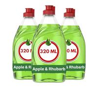 Fáiry Washing Up Liquid 320ml - Powerful Clean & Fresh Dishwashing Liquid for Sparkling Clean Dishes | Grease-Cutting, Clean & Fresh Fast-Rinsing Formula (3 Packs, Apple & Rhubarb)