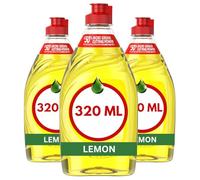 Fáiry Washing Up Liquid 320ml - Powerful Clean & Fresh Dishwashing Liquid for Sparkling Clean Dishes | Grease-Cutting, Clean & Fresh Fast-Rinsing Formula (3 Packs, Lemon)