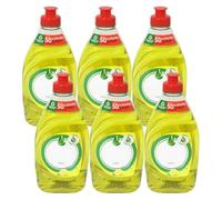 Fairy Washing Up Liquid Lemon 320ml x 6 - Powerful Grease-Cutting Formula - Long-Lasting Shine - Tough on Grease, Gentle on Hands with Welari Thank You Card | (6 Pack)
