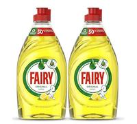 Fairy Washing Up Liquid Original 320 ml x 2 Pack - Lemon Fairy Dishwashing Liquid Concentrated Fresh Scent Formula Gentle on Hands in Kitchen Dish Cleaning Essential
