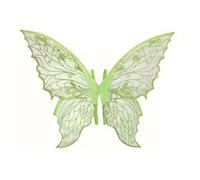 Fairy Wings, 80cm Large Butterfly Wings Costume Accessories - Gradient Sheer Organza for Angel, Cosplay, Halloween & Photography(Green)