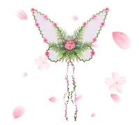 Fairy Wings - Adult Costume Accessory 48x63cm, Mesh Wire Wings for Party Pride Festival Makeup Garden Stage Performance Christmas Celebration Cosplay Dress Up Costume Decoration Women